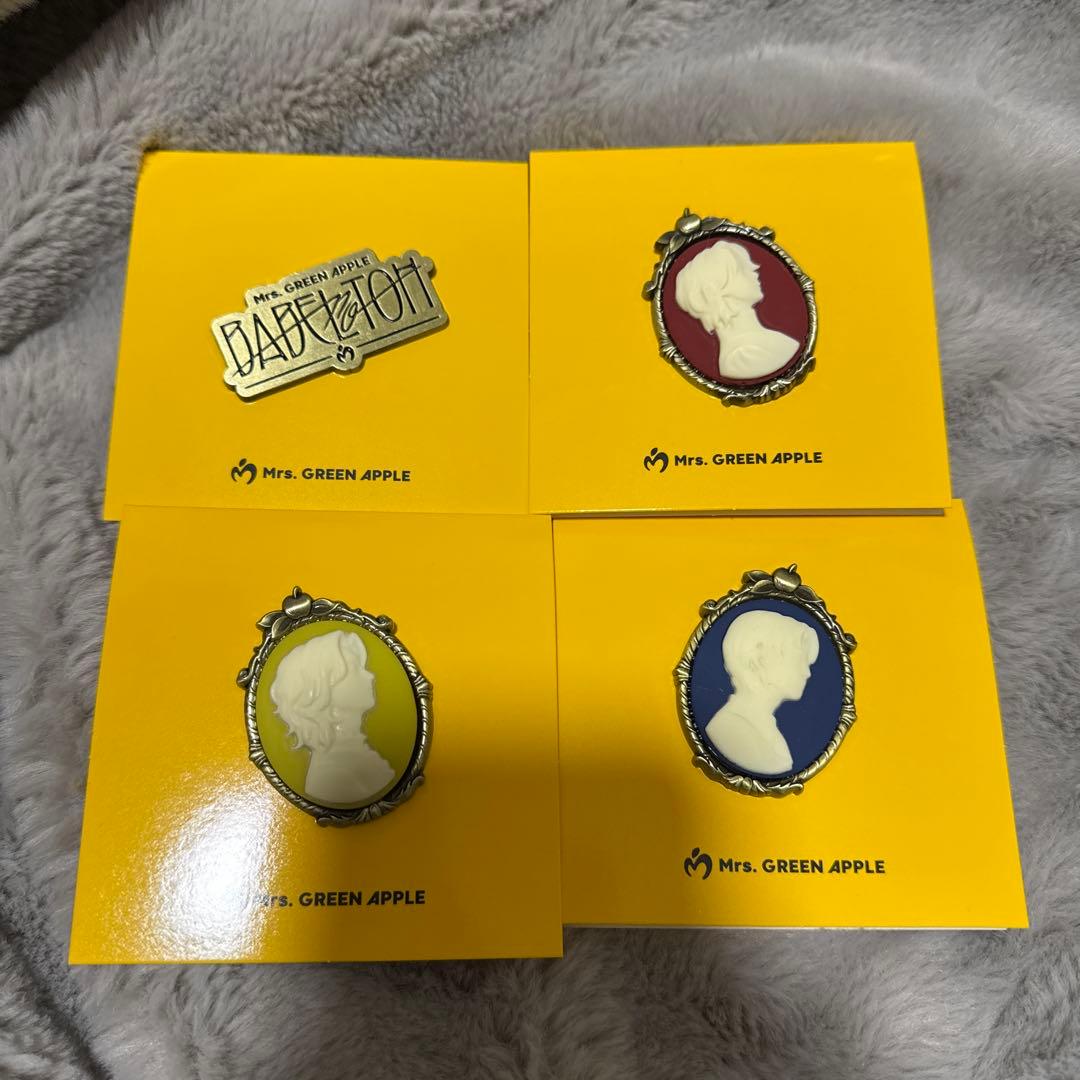 Mrs. GREEN APPLE ミセス バベルの塔 カメオピンズ 4点 - メルカリ