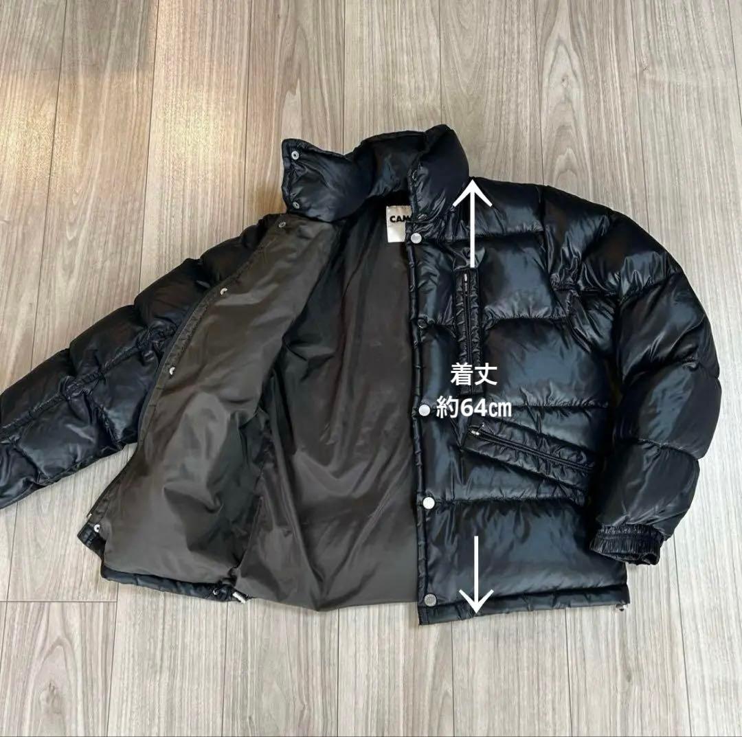 y2k CAMP7リアルファーダウン 光沢✨グランジ 肉厚 短丈 お兄系 S 黒
