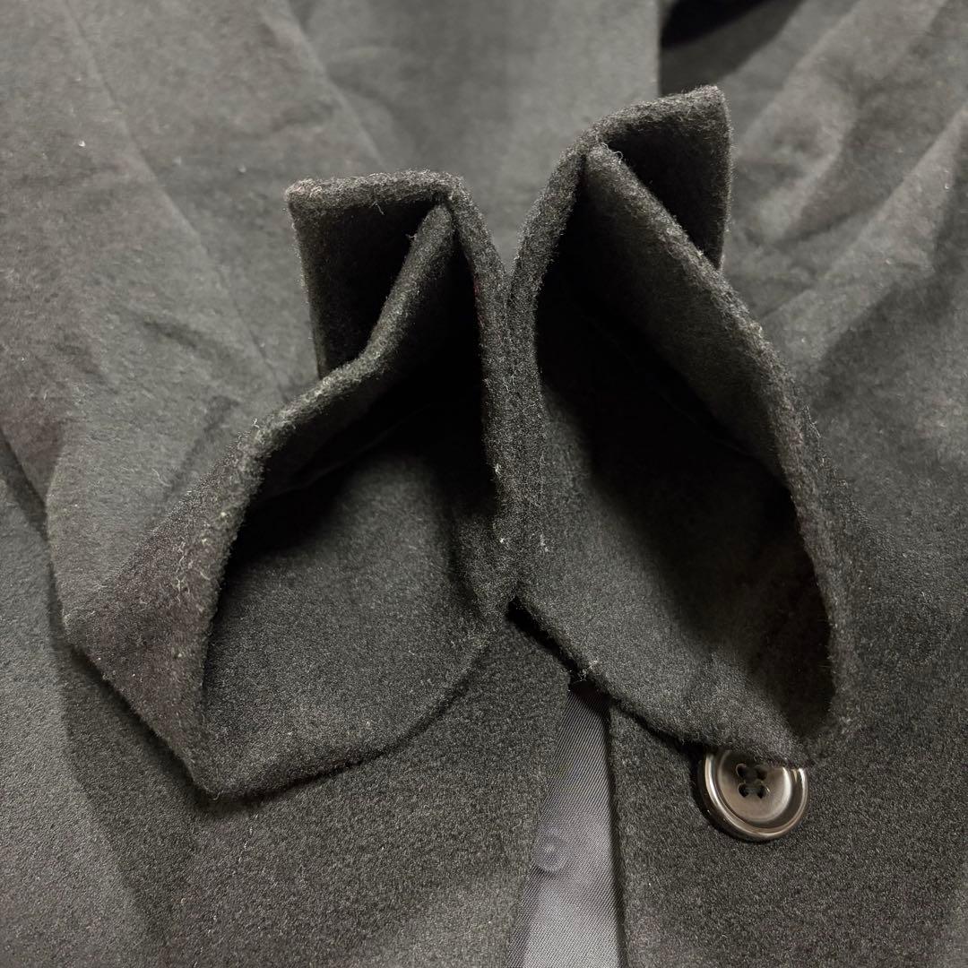 23区 スタンドカラーコート カシミヤ100% 黒 40サイズ Aライン