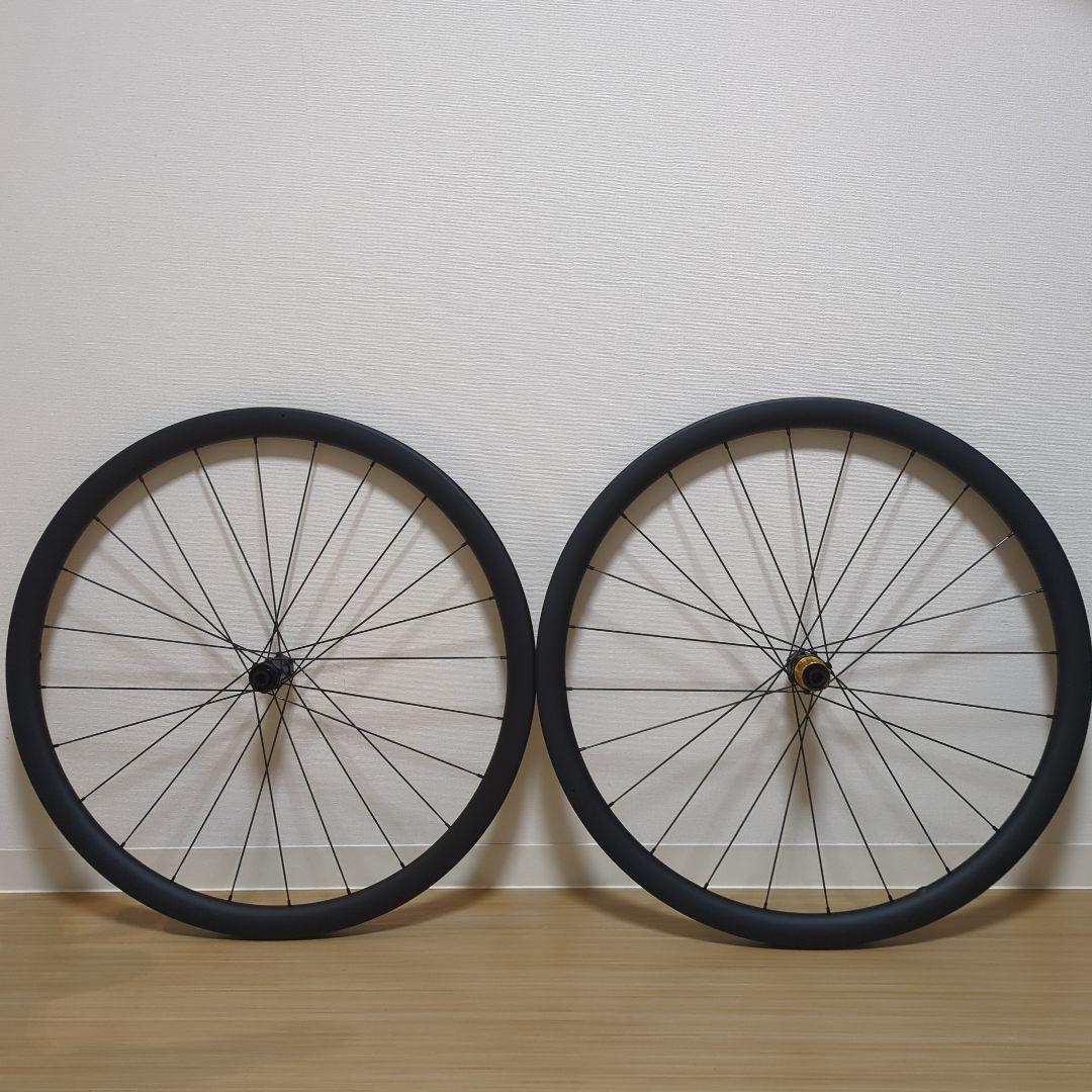 おまけ付き 未使用品 カーボンホイール ディスク 35mm チューブレス対応