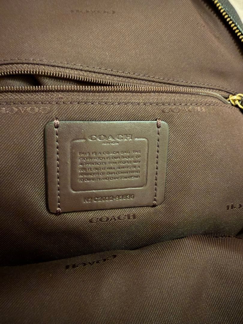 COACH 黒 レザー バックパック