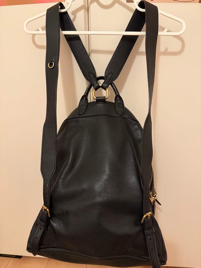COACH 黒 レザー バックパック