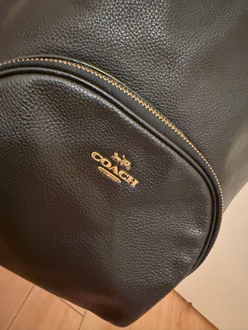 COACH 黒 レザー バックパック