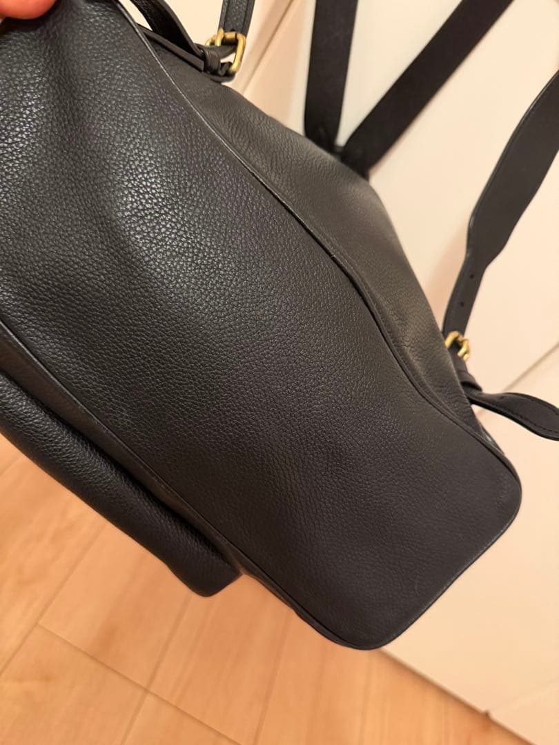COACH 黒 レザー バックパック