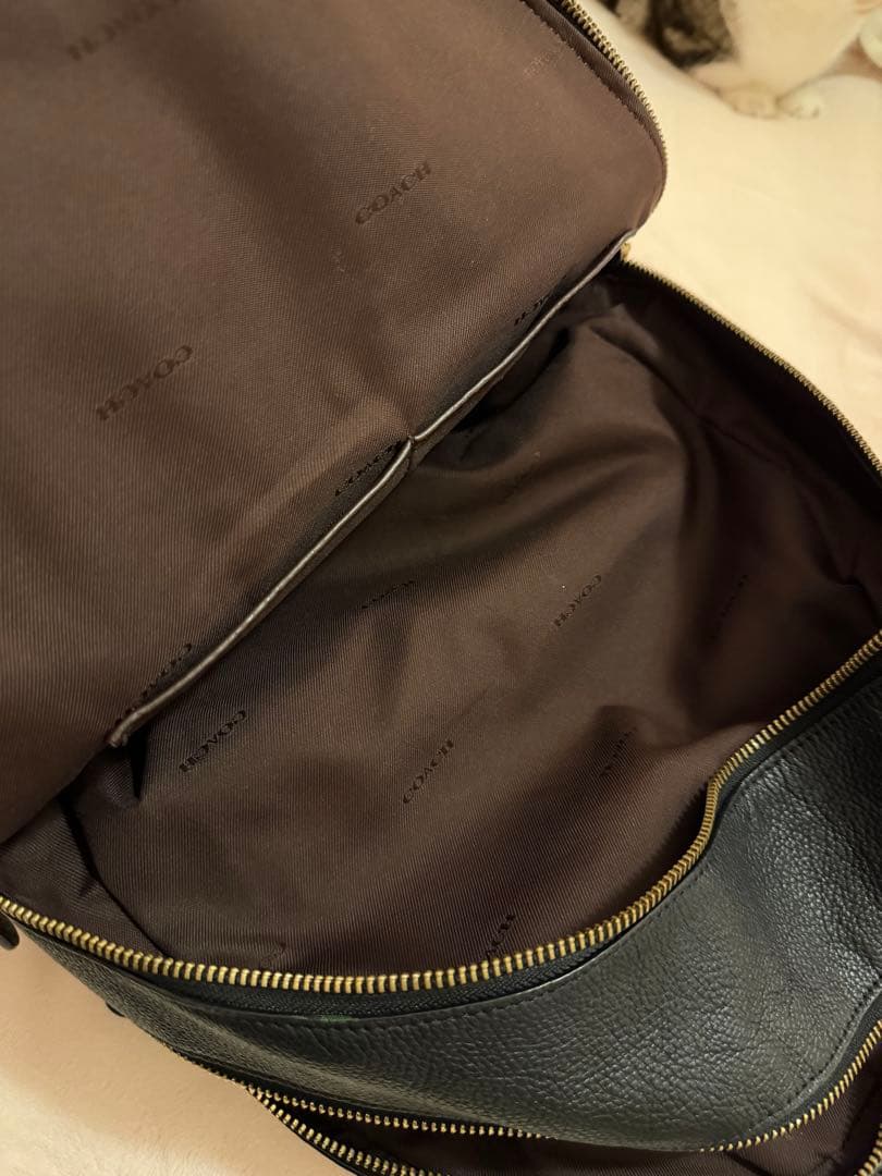 COACH 黒 レザー バックパック