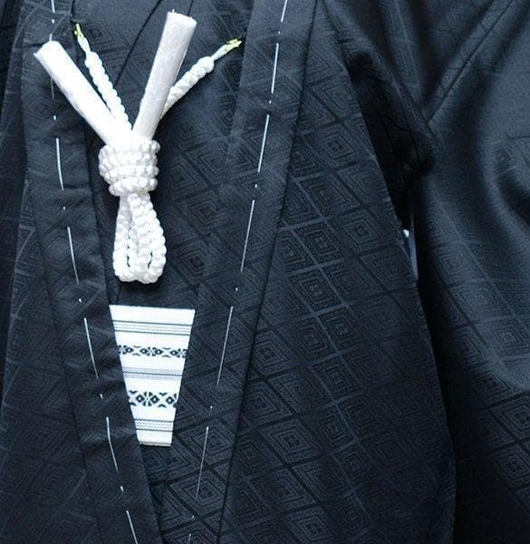 羽織 着物 長襦袢 3点セット 紋付 男児 ジュニア用 十歳用 黒地 紋入れ可