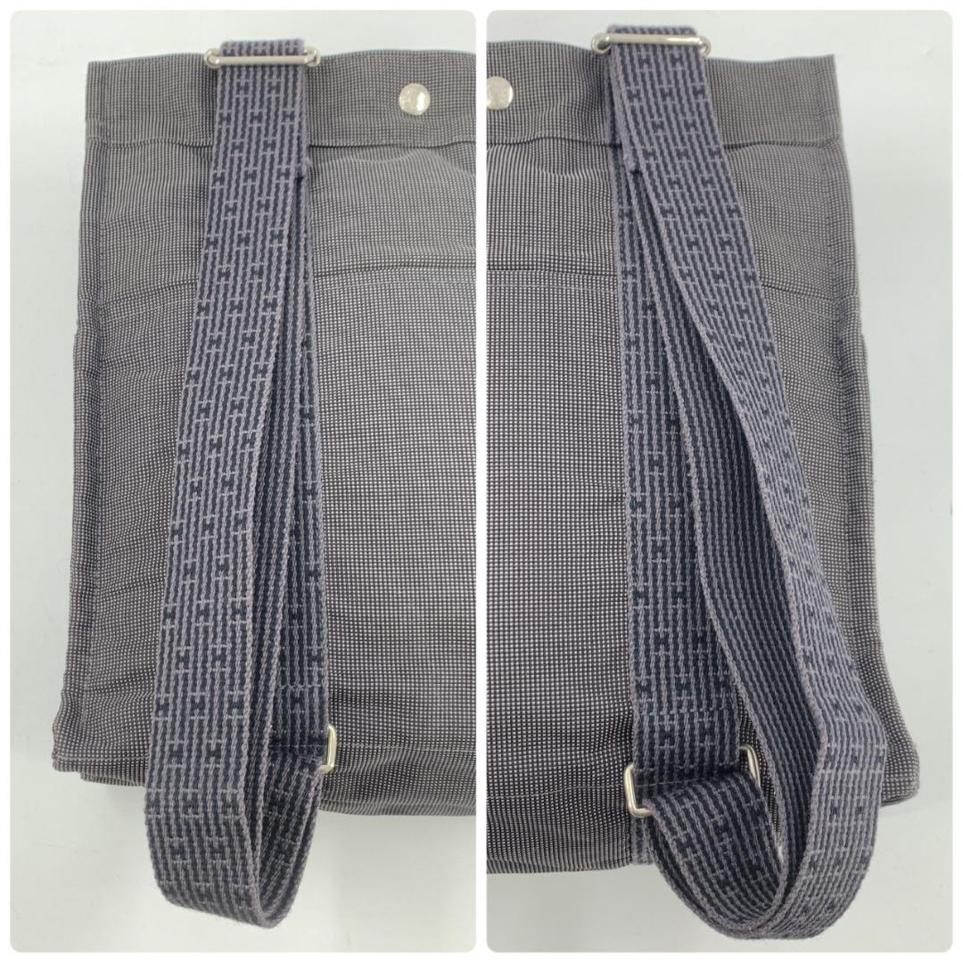 エルメス エールライン アドMM リュックサック キャンバス グレー