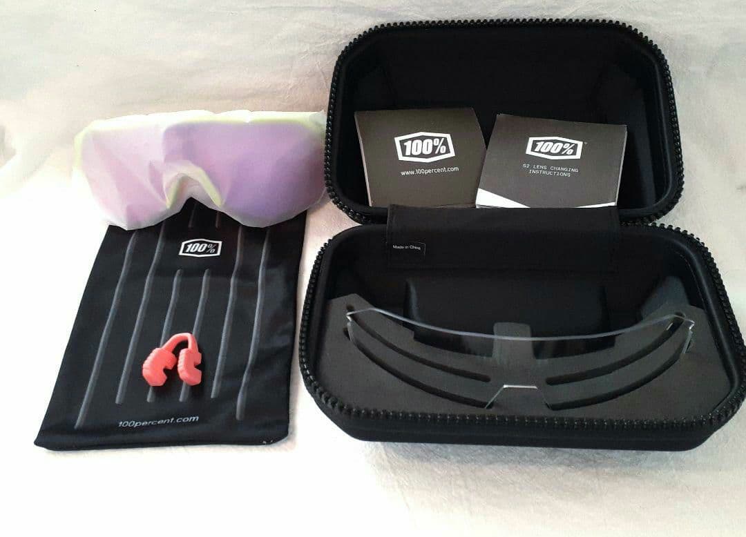 100% S2 ネオンイエロー / パープルレンズ ワンハンドレッド サングラス