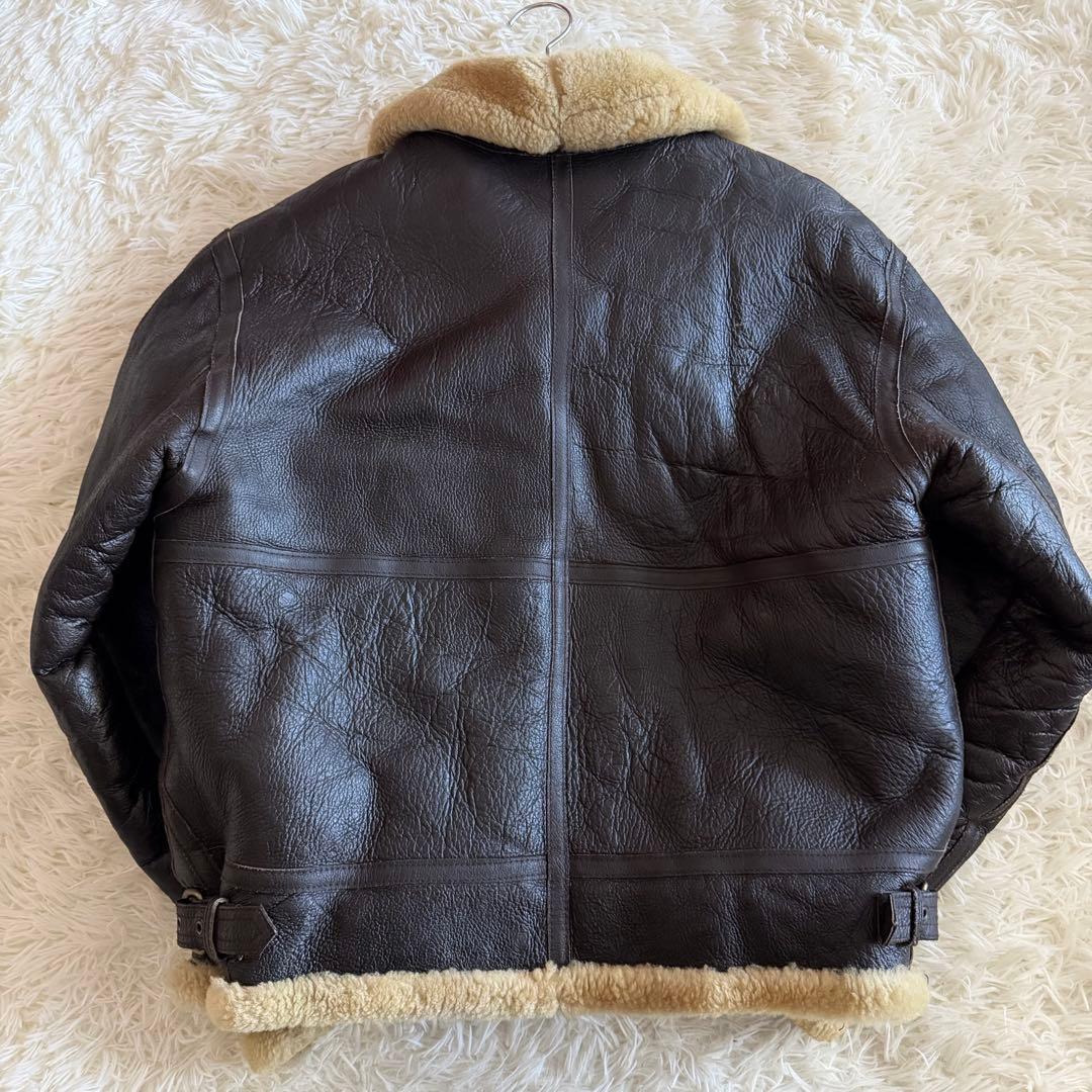 【美品】デュランテ　フライトジャケット　B-3 ムートンジャケット　濃茶　L