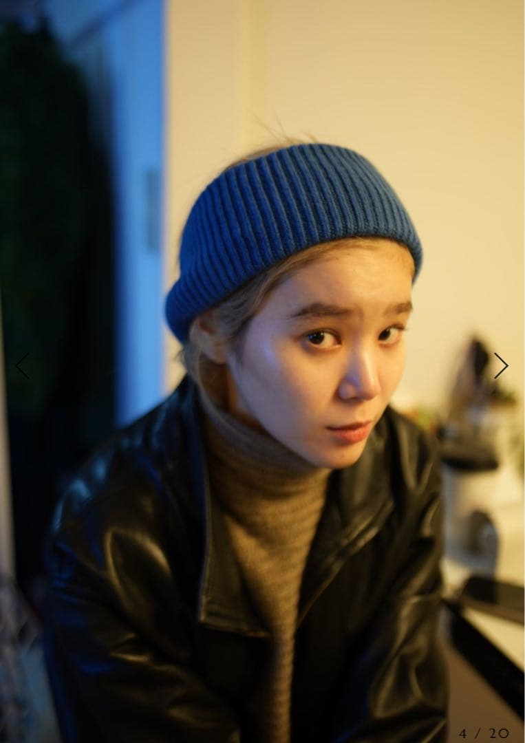 moontreeplanet ニットターバン ブルー - メルカリ