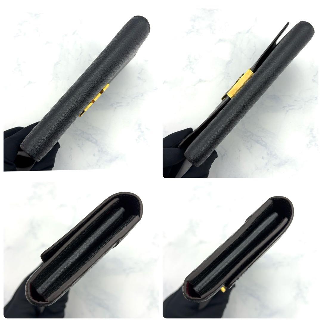【最高級美品】ルイヴィトン トリヨン ポルトフォイユ カプシーヌ 長財布 黒