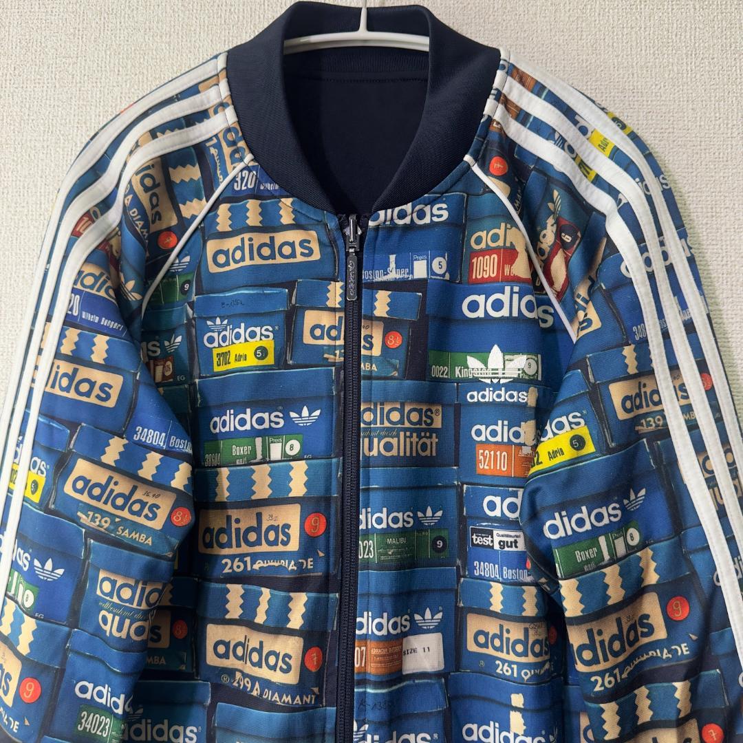 adidas XL トラックジャケット ジャージ リバーシブル 総柄