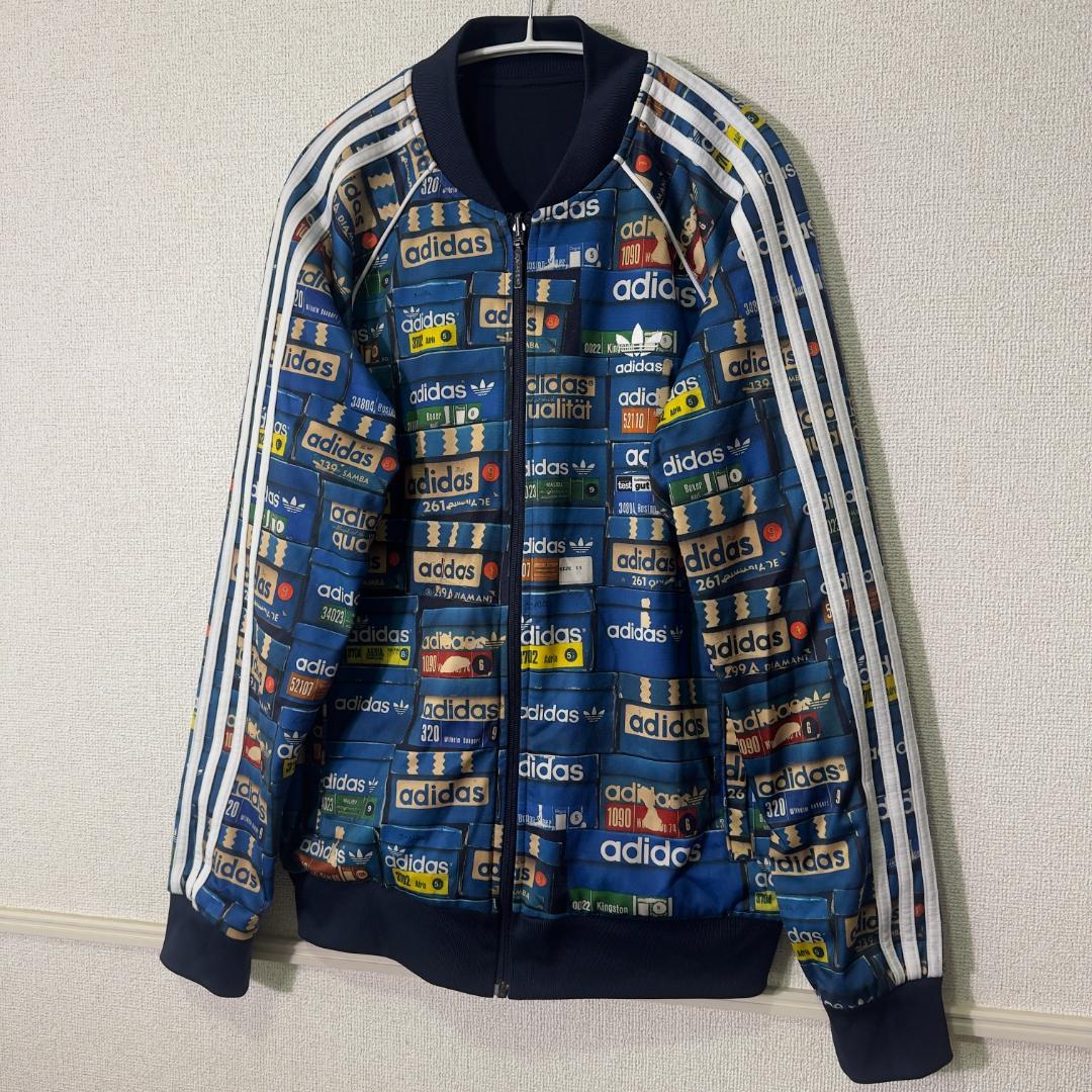 adidas XL トラックジャケット ジャージ リバーシブル 総柄