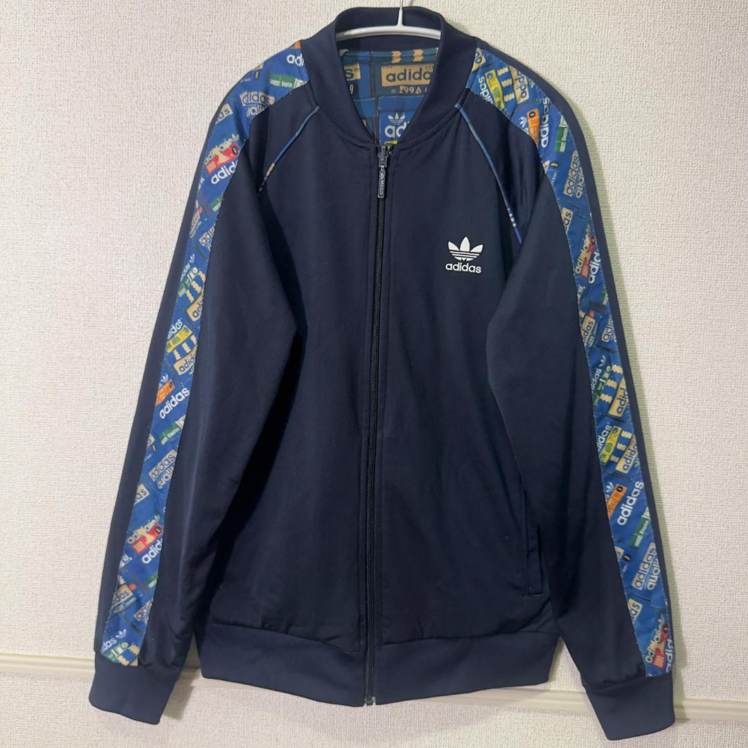 adidas XL トラックジャケット ジャージ リバーシブル 総柄