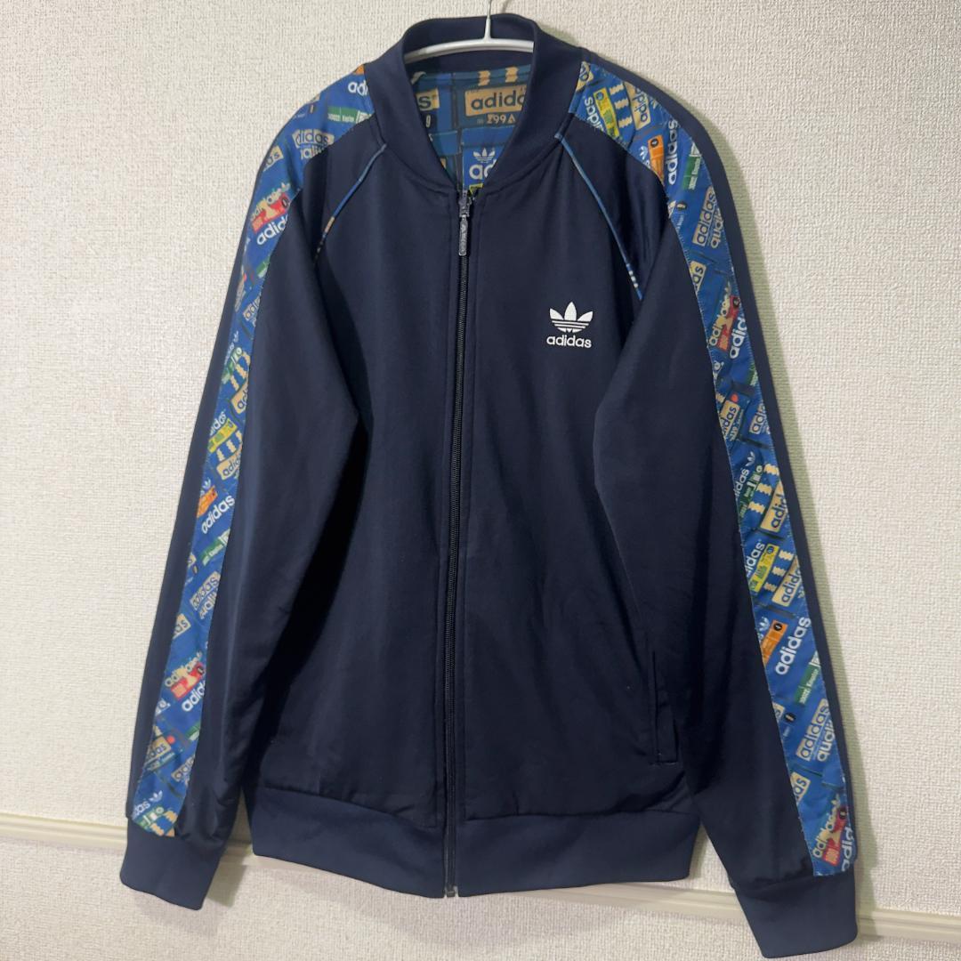 adidas XL トラックジャケット ジャージ リバーシブル 総柄