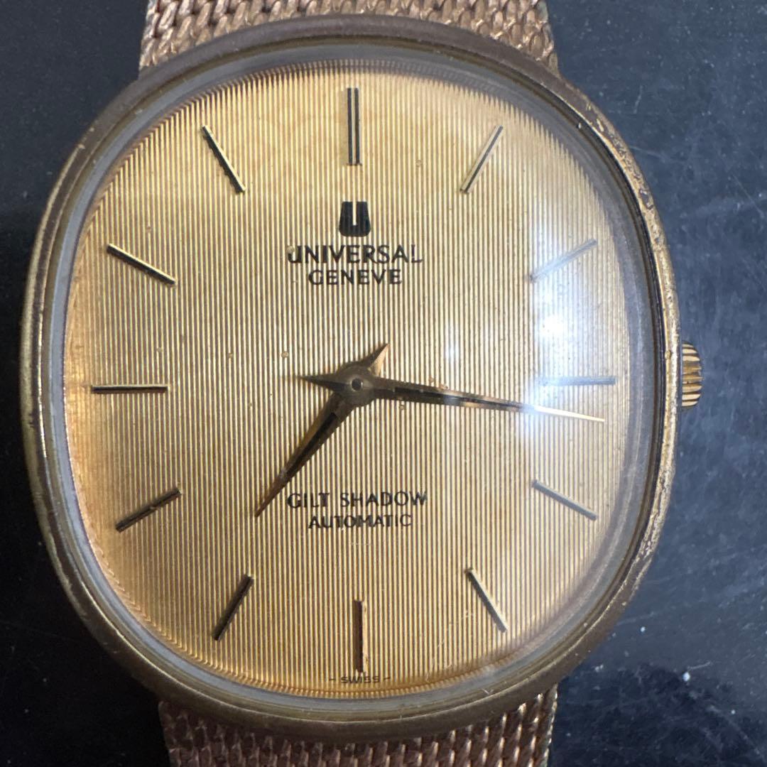 70s UNIVERSAL GENEVE GILT SHADOW 巻き ジャンク - メルカリ