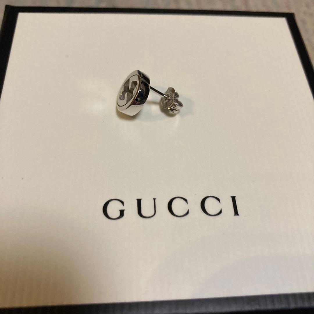 ☆美品☆ GUCCI グッチ インターロッキングG ピアス GG シルバー