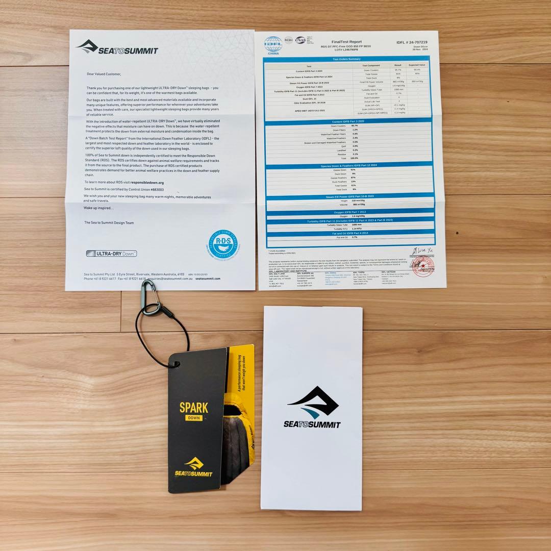 未使用品 シートゥサミット スパーク 7C シュラフ SEA TO SUMMIT