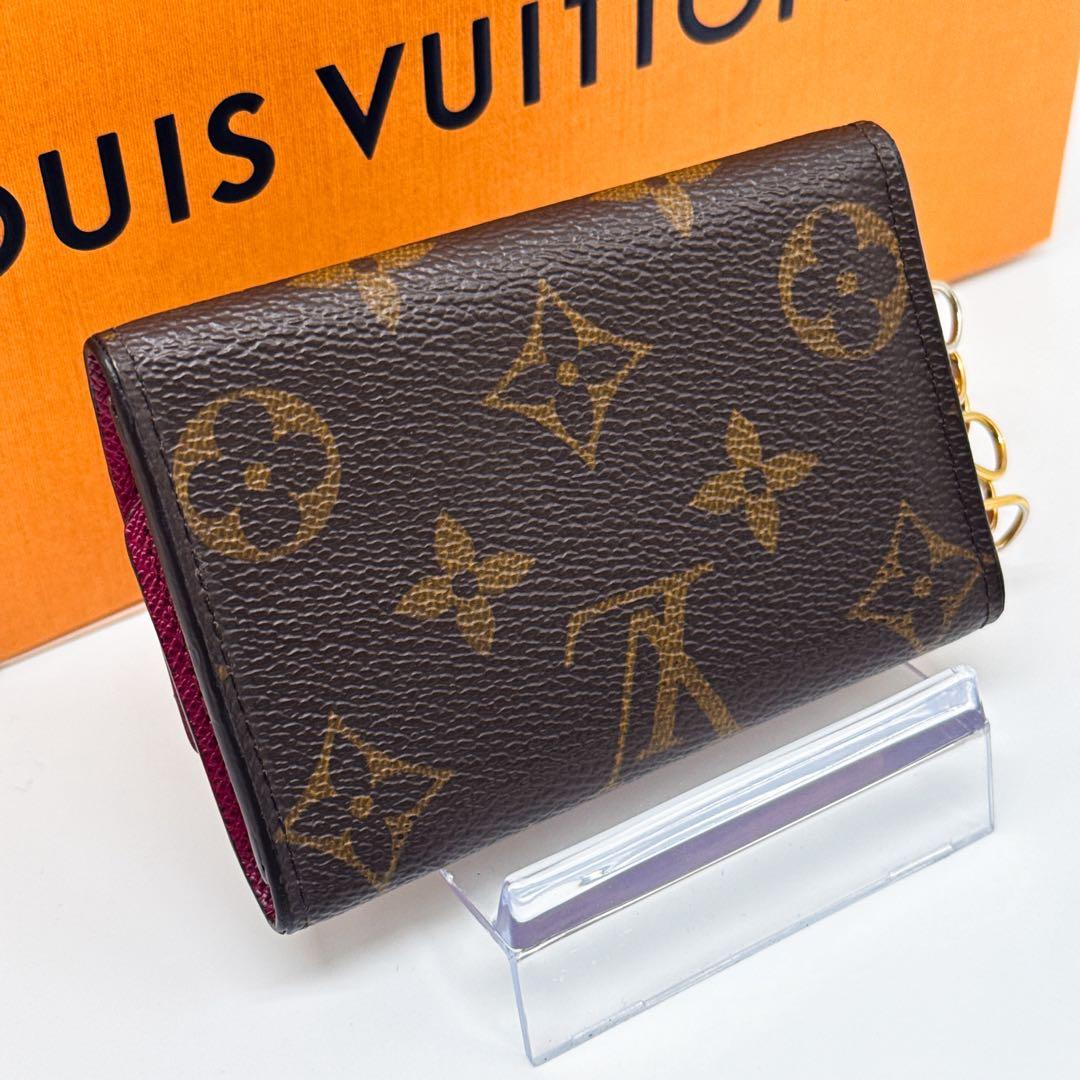 ルイヴィトン モノグラム キーケース キーホルダー ミュルティクレ６ 6連 茶色