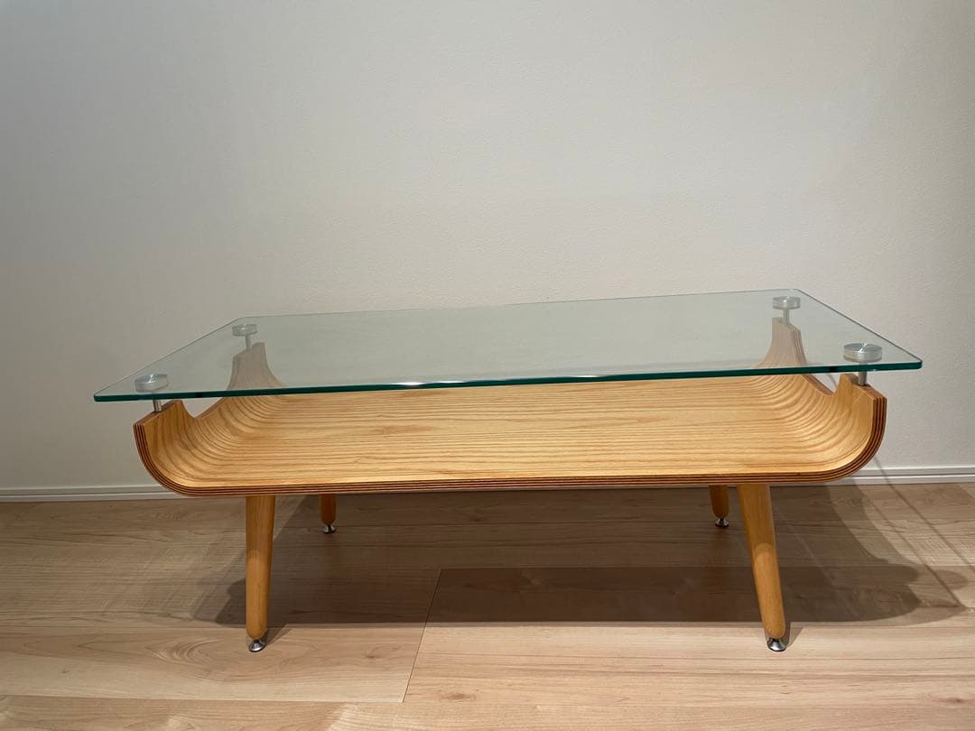 ニトリ ガラス天板　センターテーブル　ノルディック