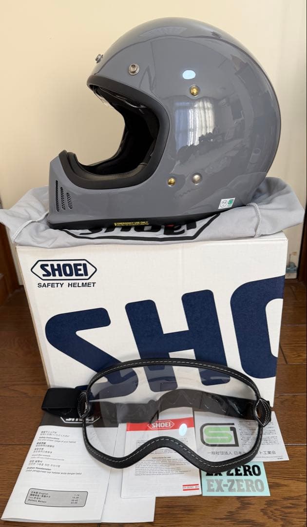 SHOEI ショウエイEX-ZERO バサルトグレー　Lサイズ 専用ゴーグル付