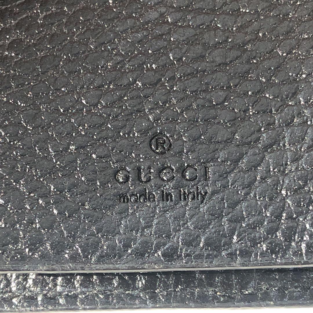 s1675 美品 GUCCI キーケース GG 黒/ベージュ グッチ 箱付き