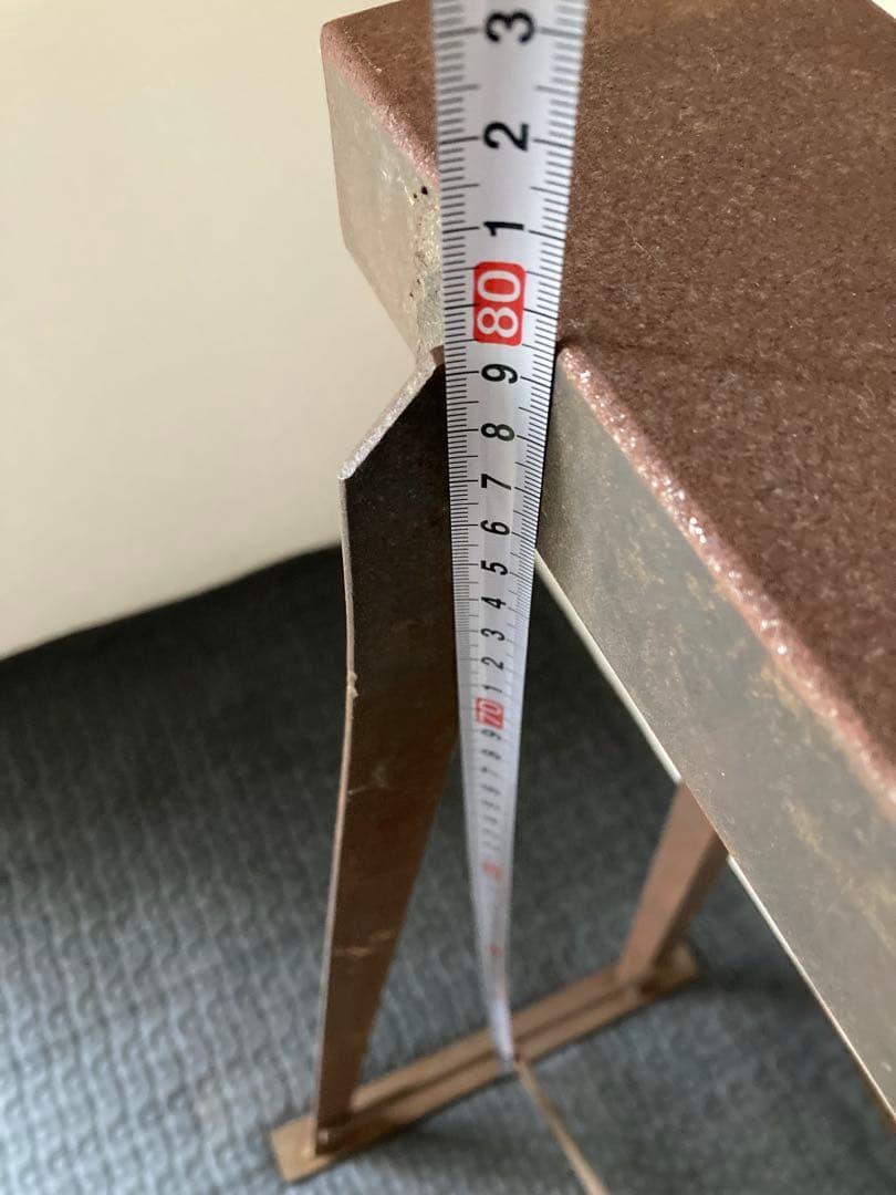 錆鉄　作業台　鉄柵　車止め　鉄棚　古鉄　超メルカリ市中　20000→18000