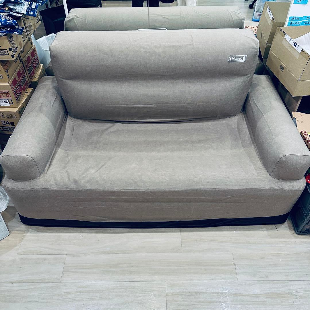 電動ポンプ付き Coleman(コールマン)エアカウチダブル(グレージュ)