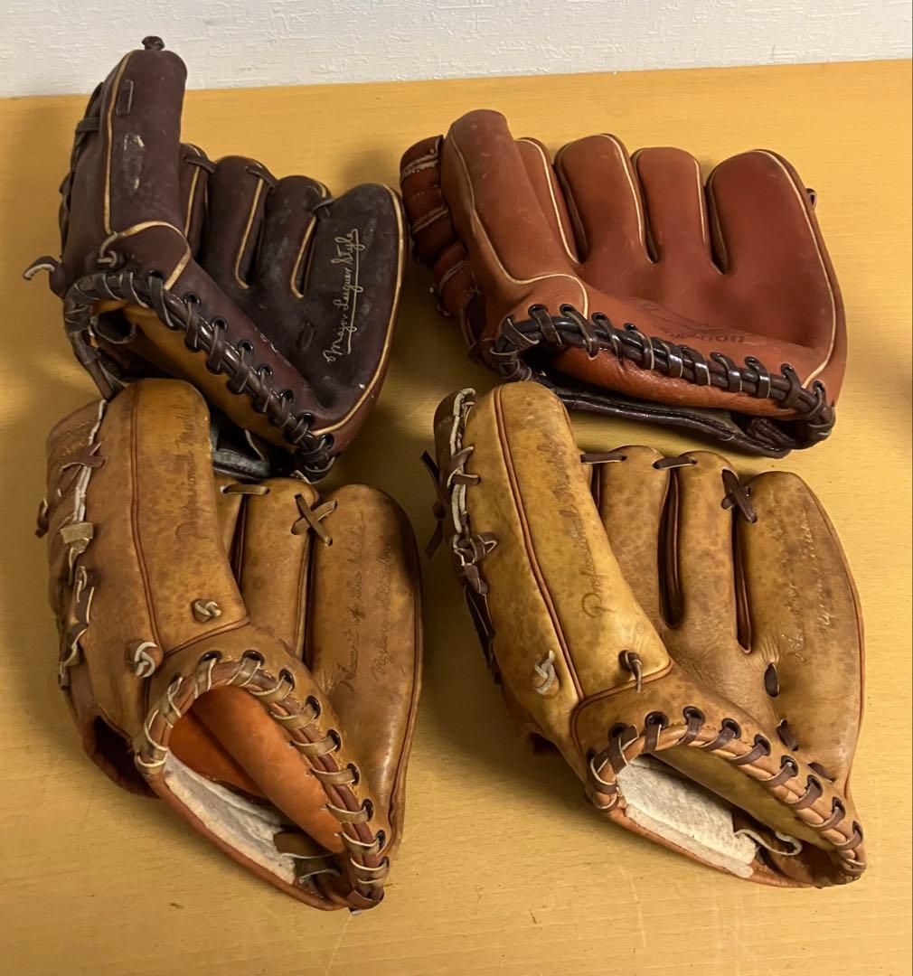 ②【野球グローブ】グローブ　4個まとめ売り　ヴィンテージ