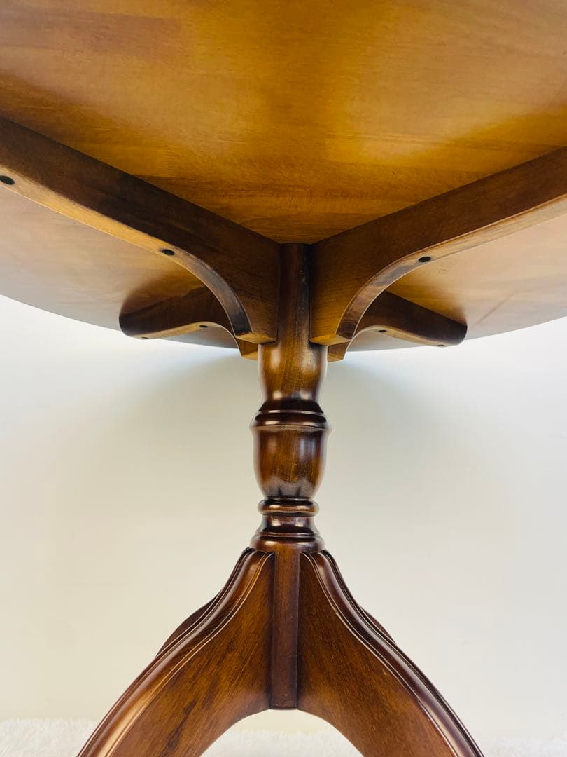 美品】カリモク 丸テーブル 80cm ラウンド ダイニング ブラウン - メルカリ