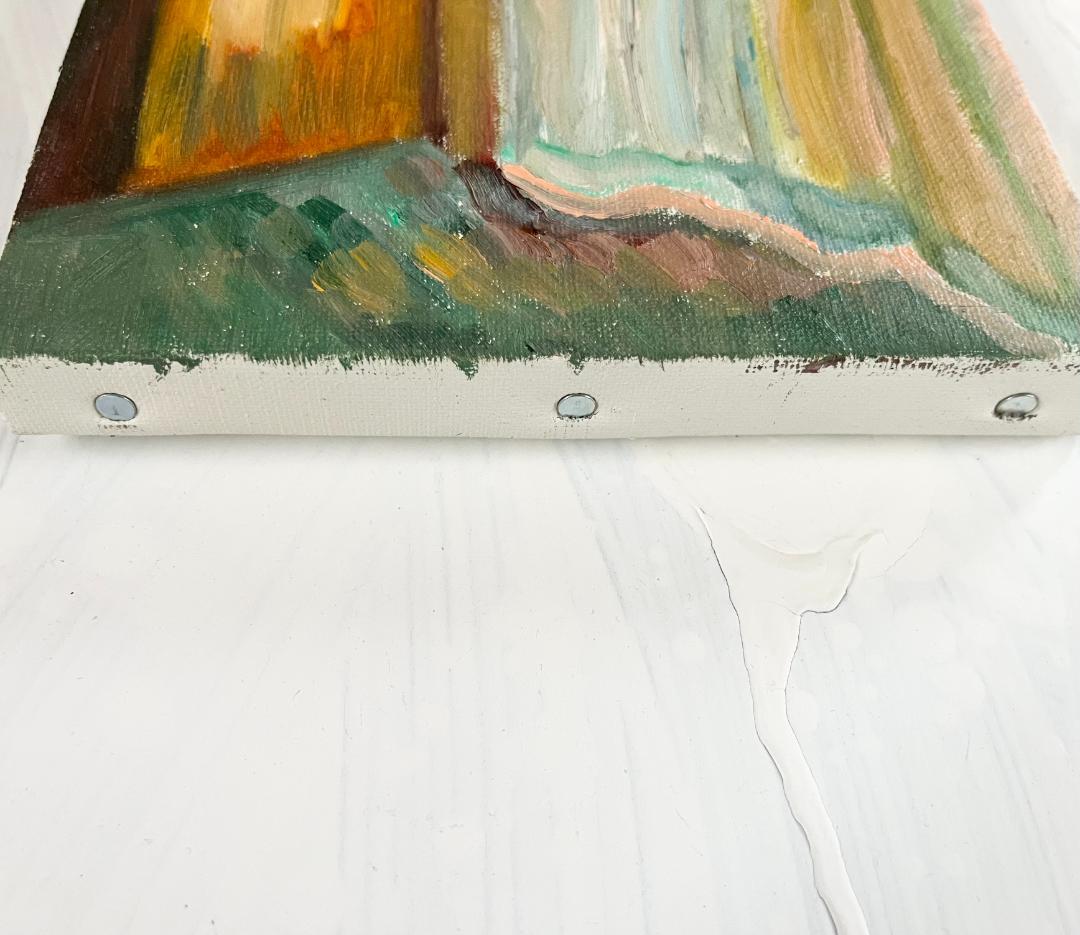 16×23㎝「部屋の中5」油彩・原画・サムホール