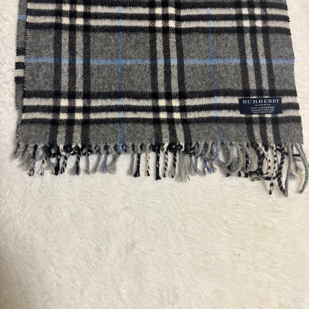BURBERRY LONDON マフラー カシミア100% スモークドチェック