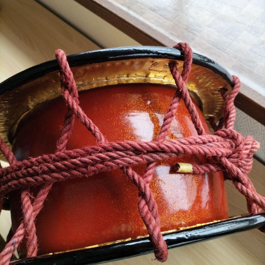 締太鼓　テレン台　バチ2本付　中古品②