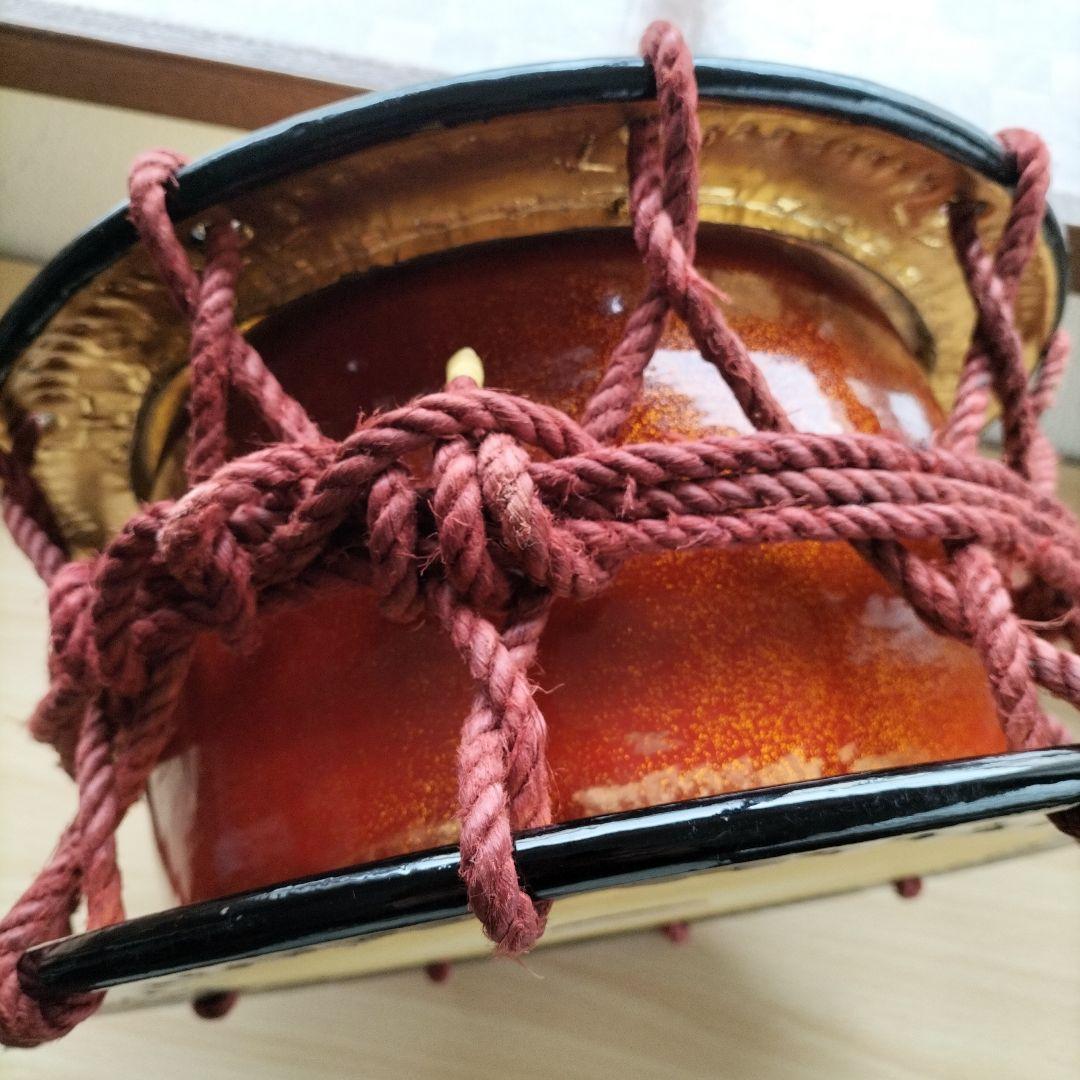 締太鼓　テレン台　バチ2本付　中古品②