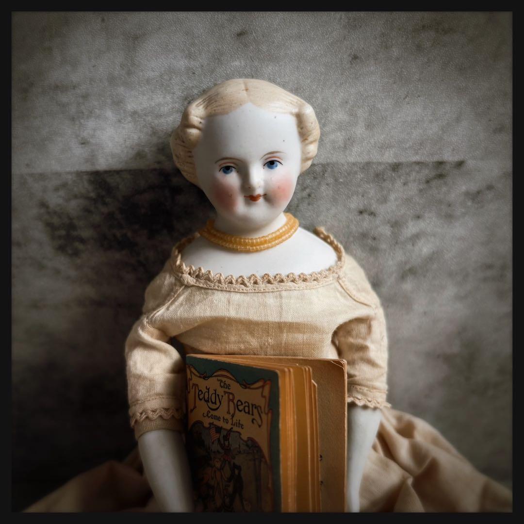 レアアンティーク パリアンドール　ビスクドール　チャイナヘッドドール