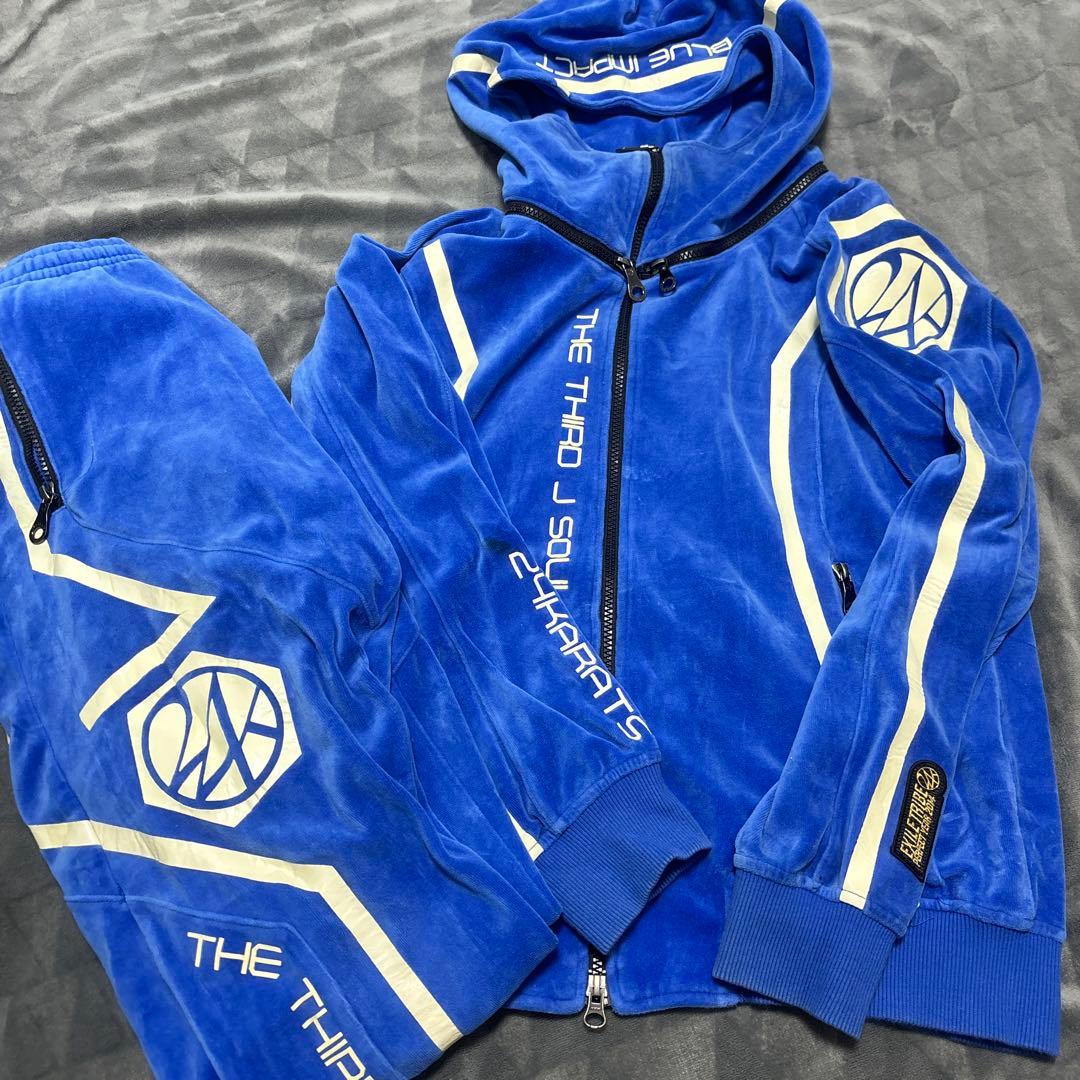 EXILE 3代目JSB青いフリースジャージ 24KARATS ベロア - メルカリ