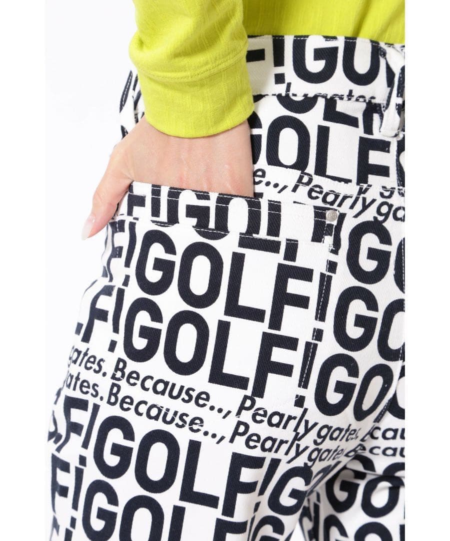 パーリーゲイツ GOLFロゴプリント コットンストレッチ レディース 2