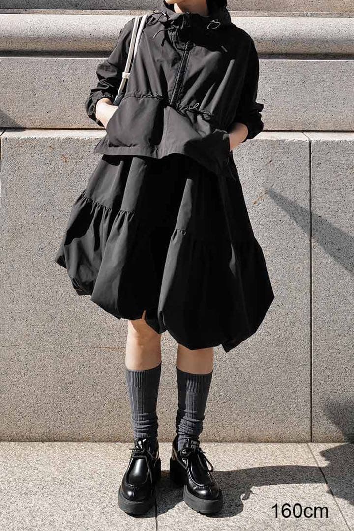 マチャット　ハーフジップバルーンドレス