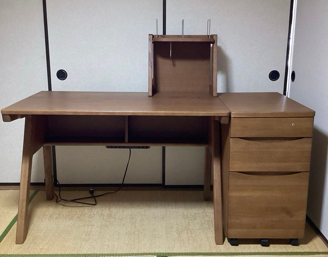 ①デスク本体　カリモク家具　ピュアナチュール　学習机