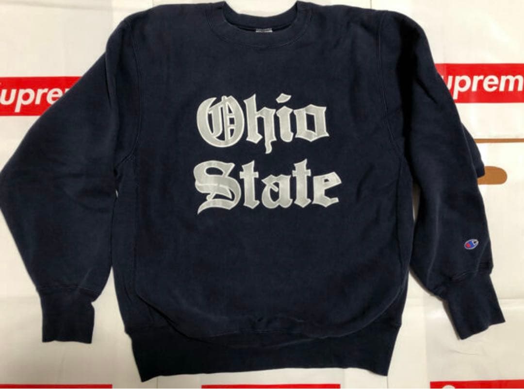 オハイオ 90s USA チャンピオン リバースウィーブ ネイビー 菅田将暉