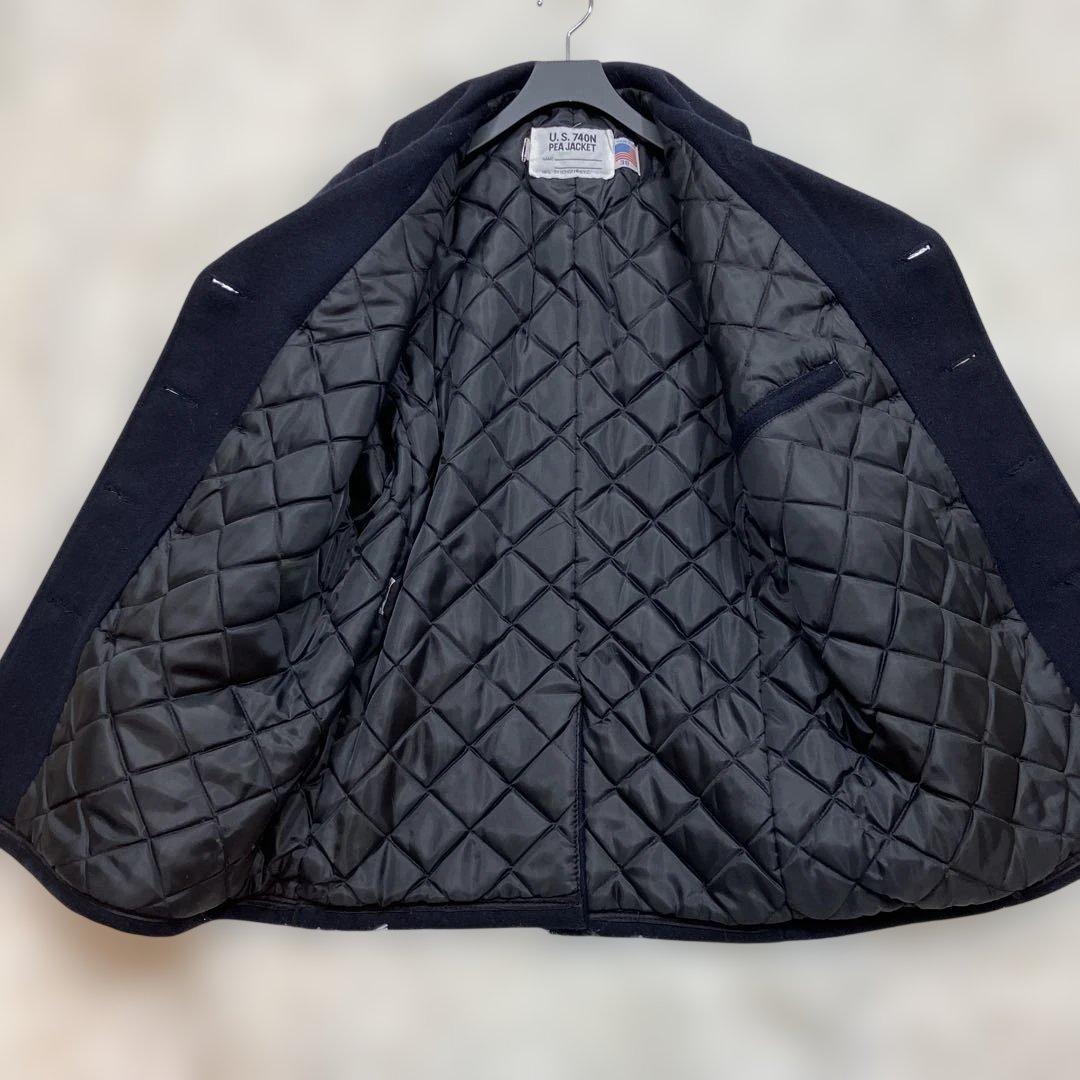 美品　希少 ショット　ピーコート　ウールメルトン　USA製　濃紺色 Mサイズ