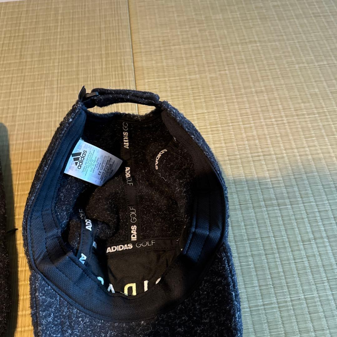 adidasゴルフ冬用スカート、キャップ、ネックウォーマーお得な3点セット