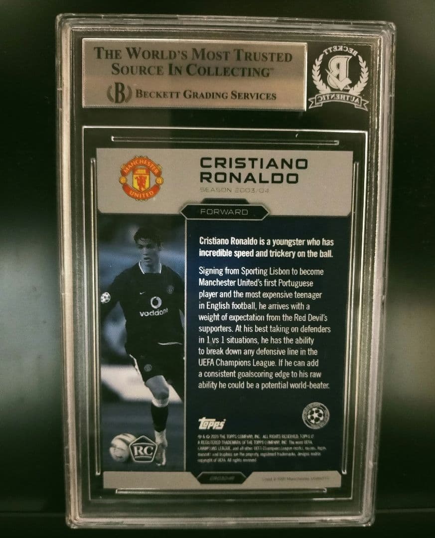 クリスティアーノ・ロナウド／直筆サインカード／TOPPS／RCルーキー