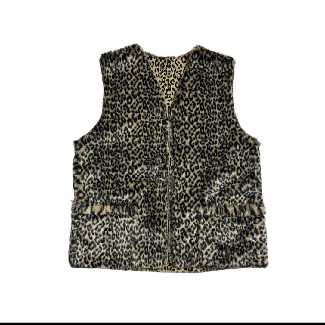 US Fake Fur Leopard Zip Up Vest ベスト 三軒茶屋 - メルカリ
