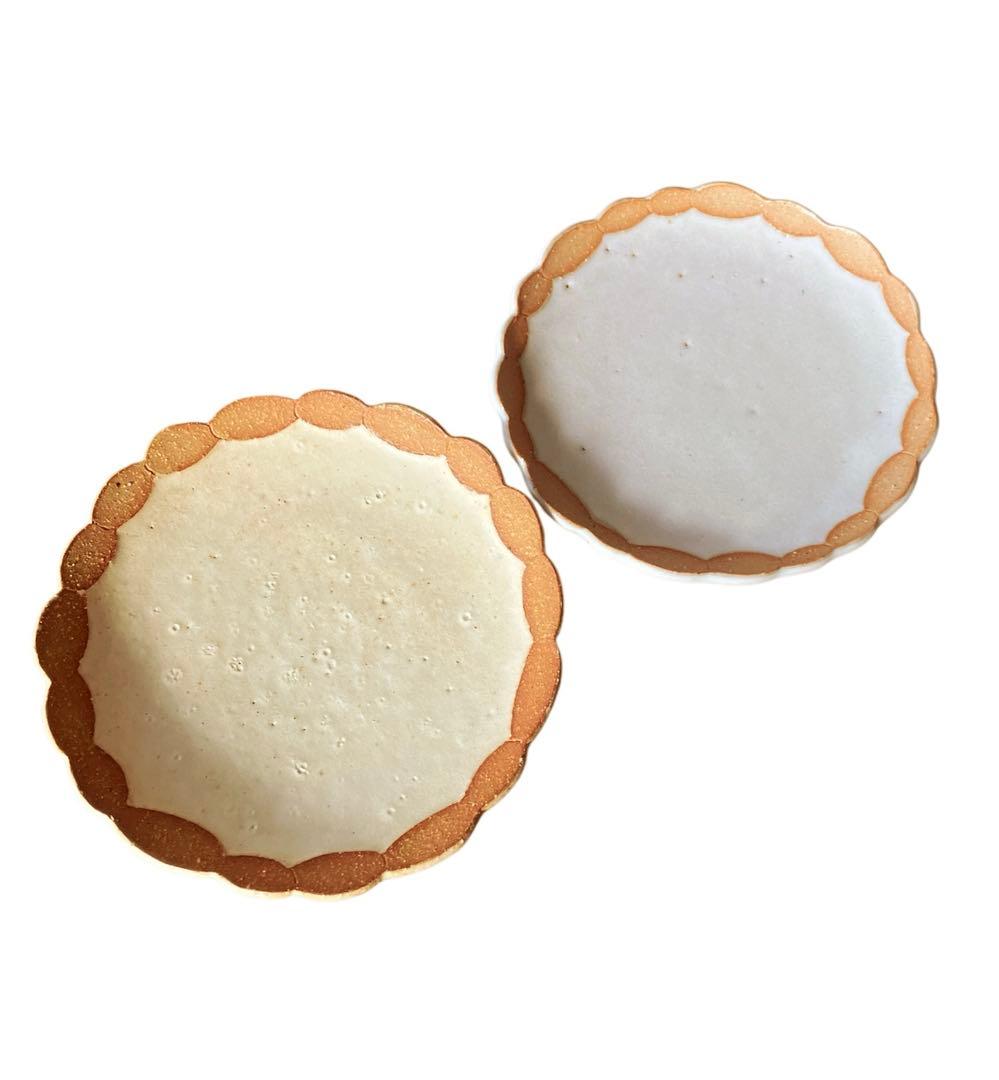 【未使用品】陶芸作家さんの高台皿 2枚セット