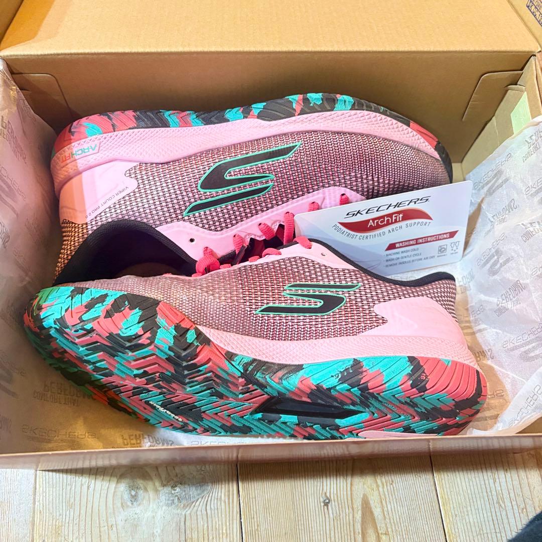 SKECHERSピックルVIPERCOURT PRO27cmピンクスケッチャーズ