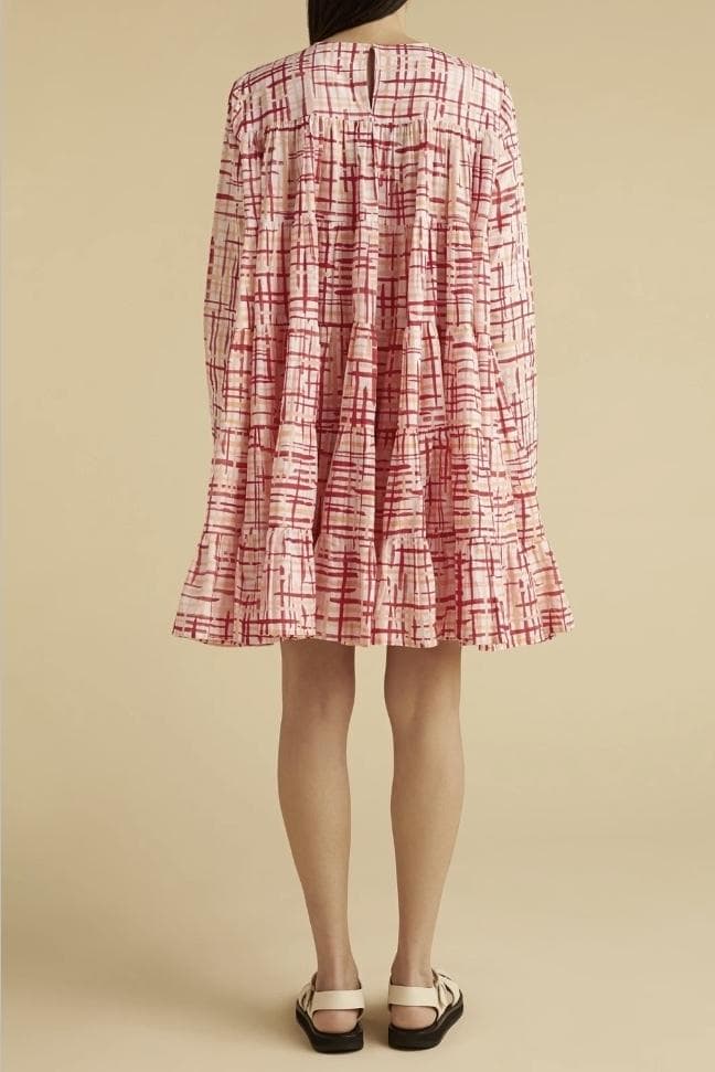 22SS✨ マーレット ソリマン S ティアードワンピース チェック ピンク