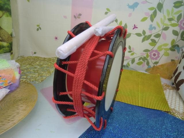 トトロR(送料無料)15.000円　沖縄締め太鼓30cm　　牛革製