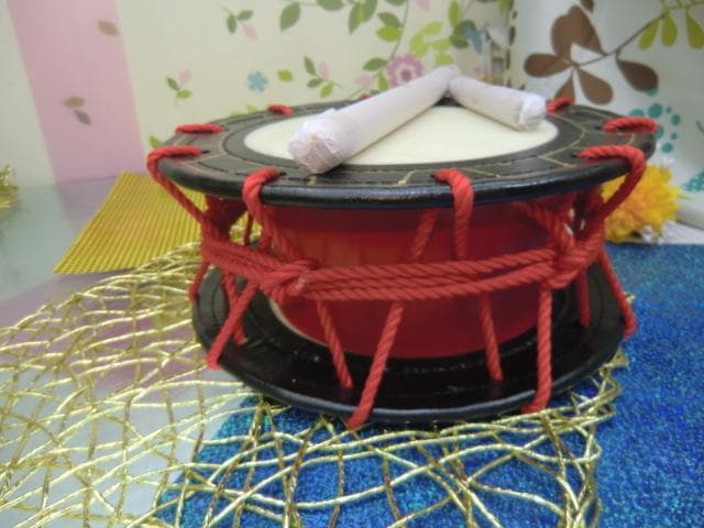 トトロR(送料無料)15.000円　沖縄締め太鼓30cm　　牛革製