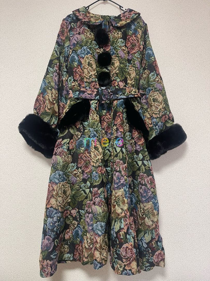 くる実 しまむら ファー付きゴブランコート ノエルドメモワール 6L